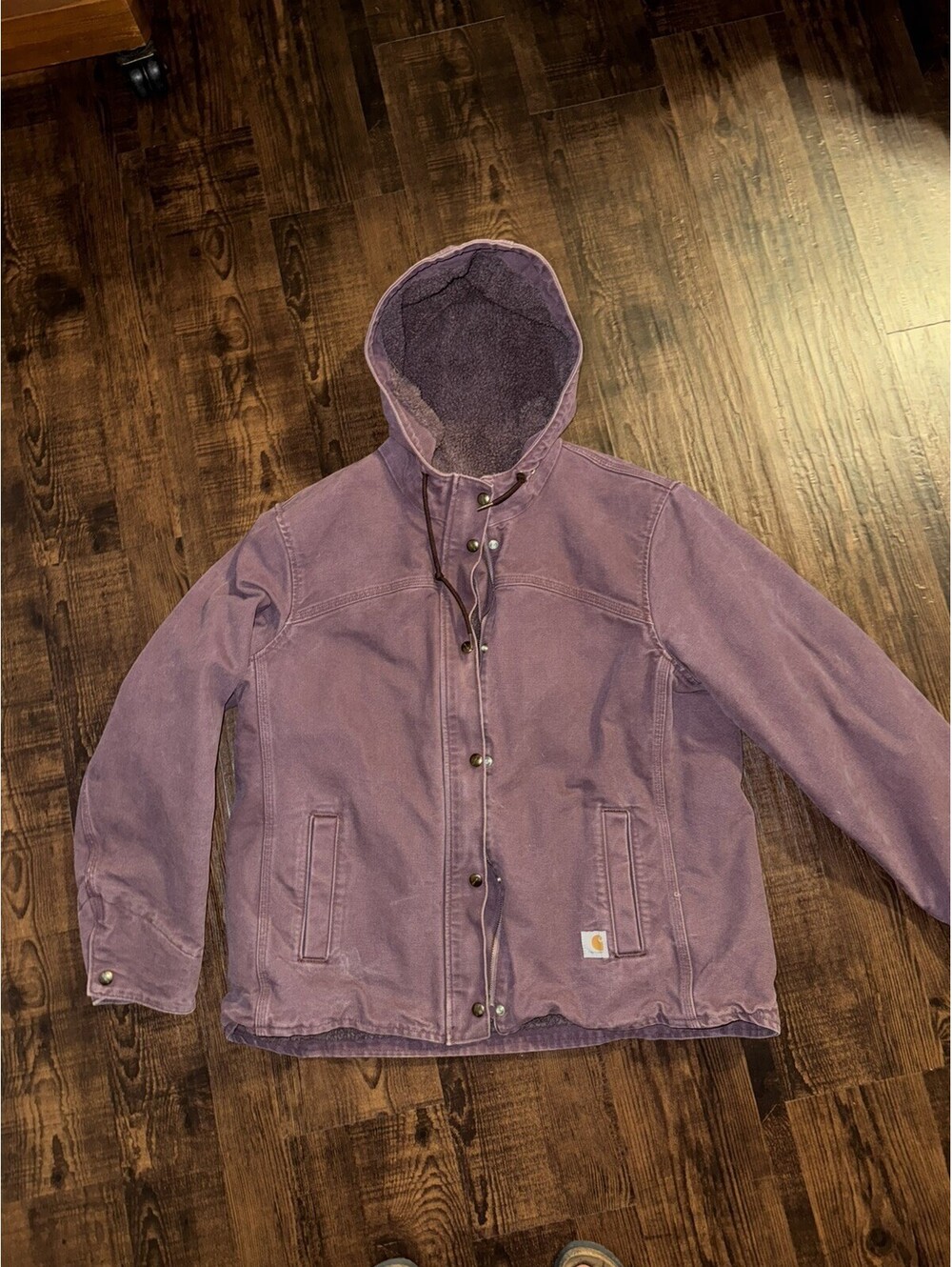 Carhartt Jacket Women’s LG Purple 100657 515 Dusty Plum Hooded Sherpa Lined